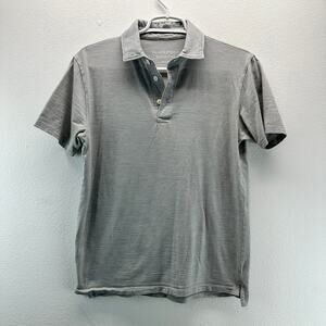 Wool & Prince Signature Polo Black Small Merino Wool